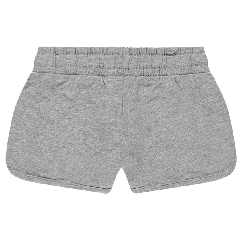 Pantalón corto de punto con flamenco rosa estampado 