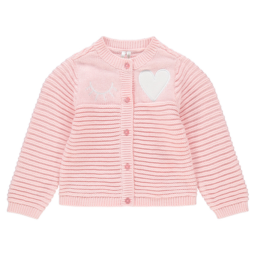 Chaqueta de punto otomano con guiño bordado y corazón 