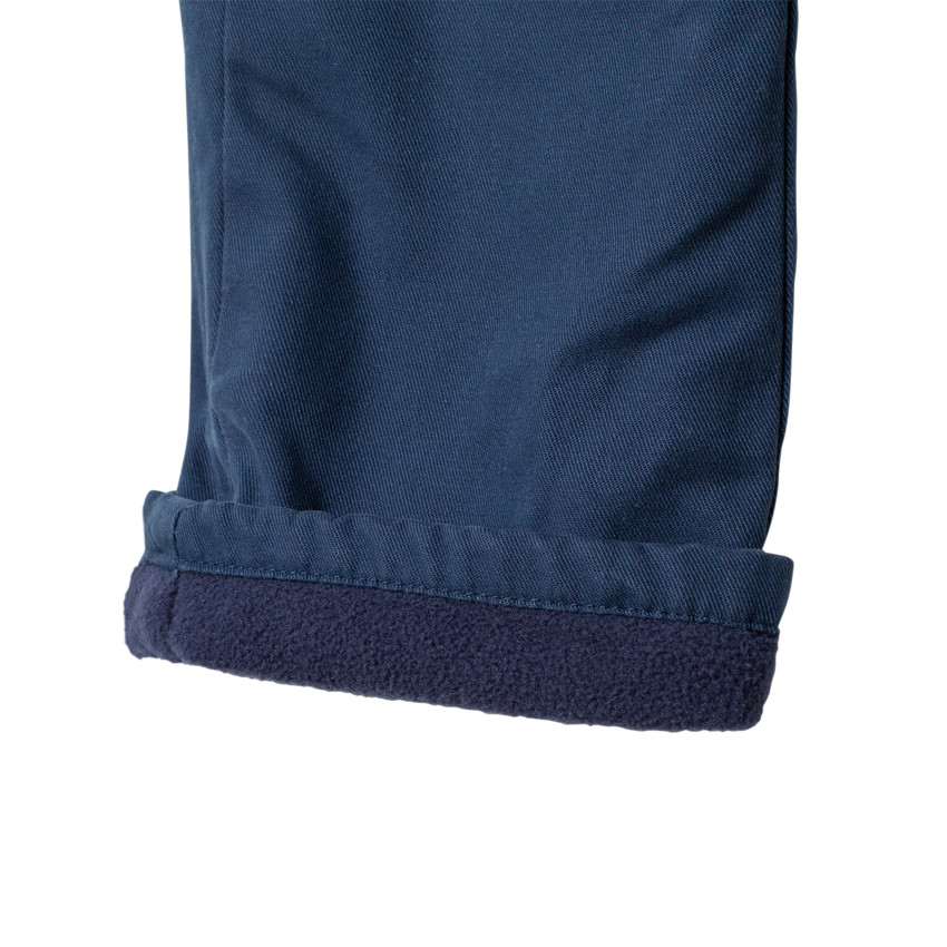 Pantalón recto de sarga con forro polar niño 