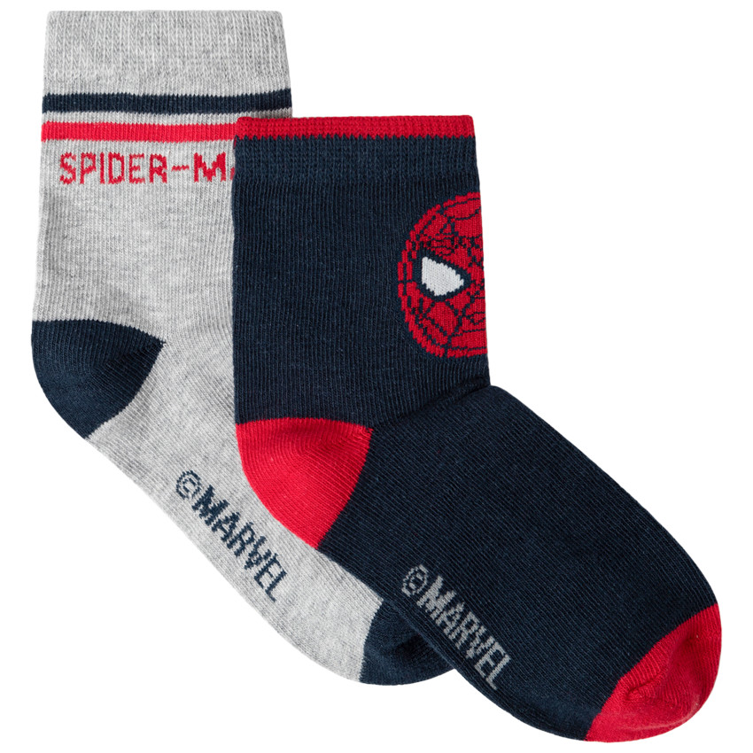Pack de 2 pares de calcetines motivo Spiderman Main Pack de 2 pares de calcetines motivo Spiderman