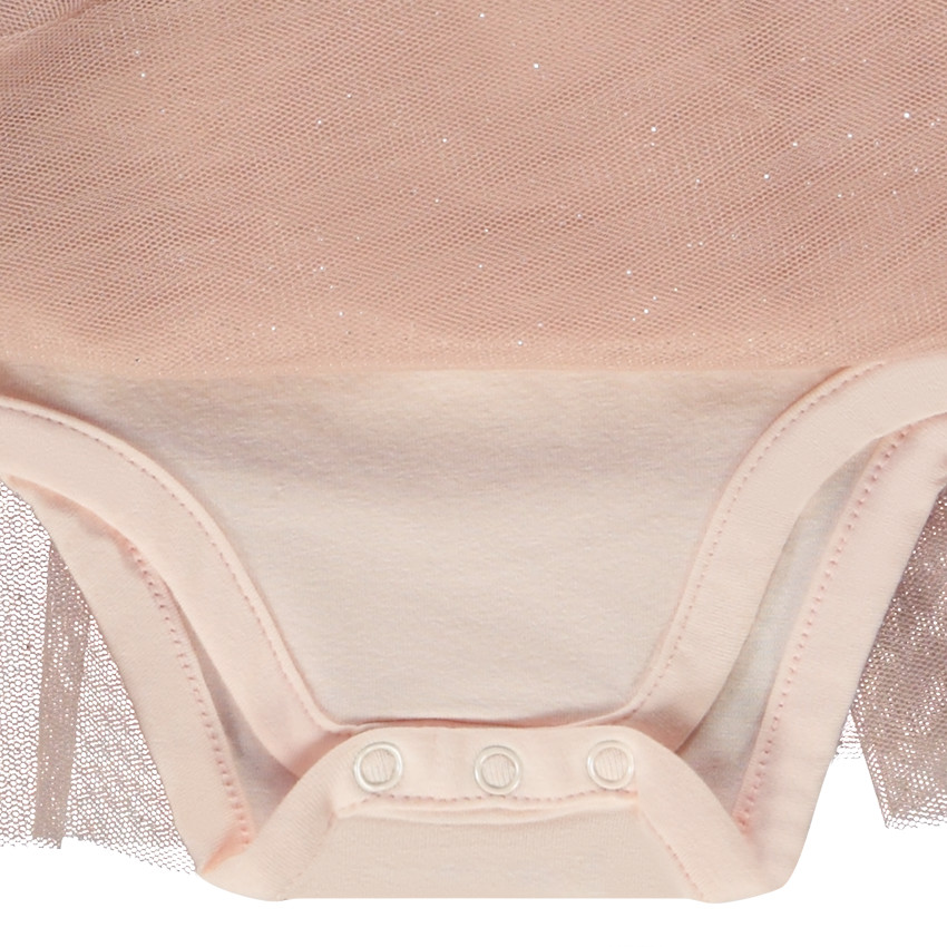 Conjunto vestido body de tul + diadema para bebé niña 