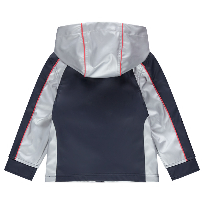 Cortavientos con capucha y bolsillos con cremallera  