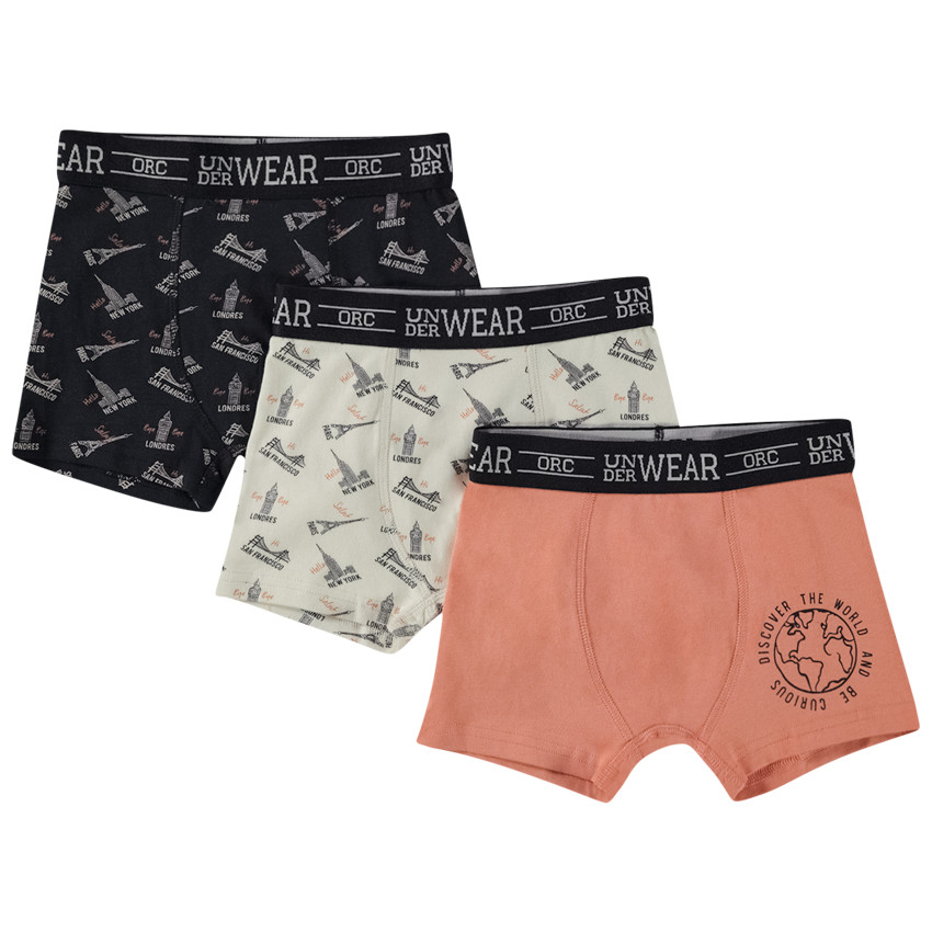 Lot de 3 boxers fantaisie pour gar on