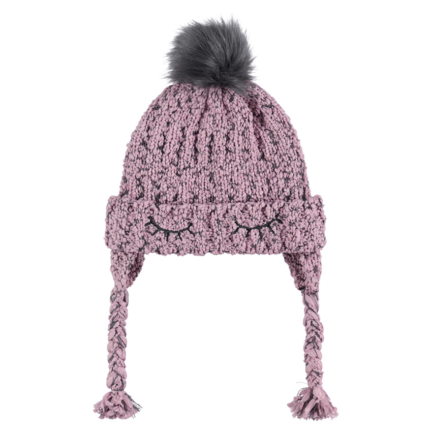 Gorro peruano de punto con detalles bordados y borla 