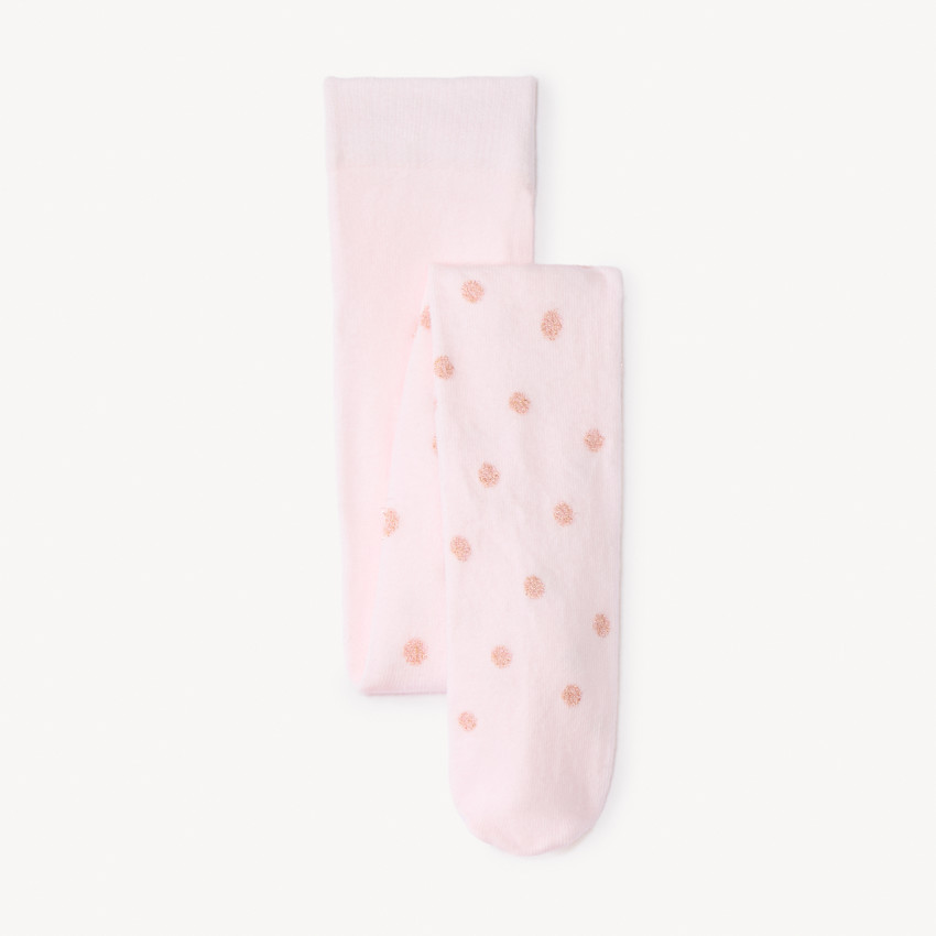 Medias gruesas con estampado de lunares brillantes para bebé niña 