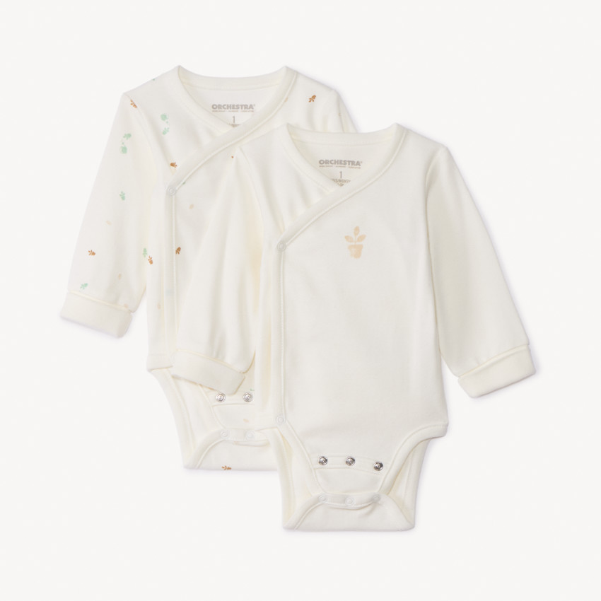 Pack de 2 peleles evolutivos de manga larga para bebé 