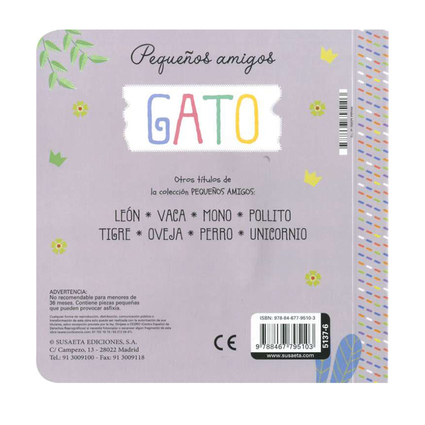Pequeños amigos “El gato” +1 año 