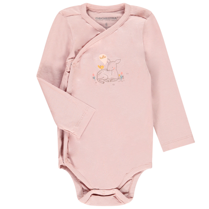 Pack de 7 bodies de manga larga de algodón orgánico para bebé niña 