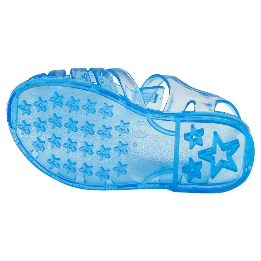 Sandalias de playa azules transparentes 