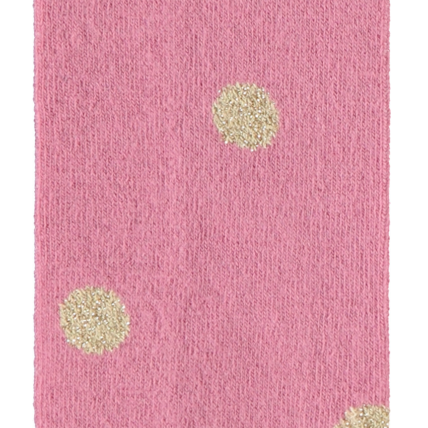 Leotardos gruesos con lunares dorados para niña 