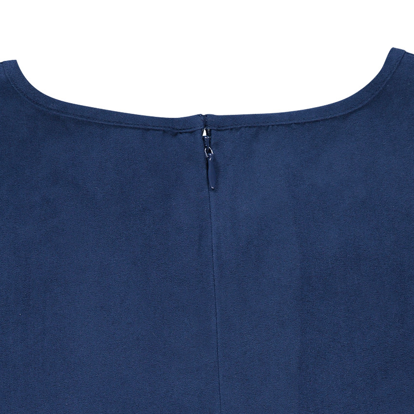 Túnica sin mangas de piel serraje con bordados 