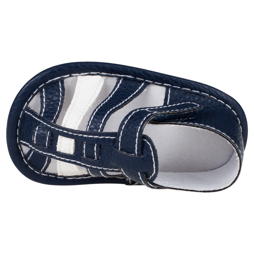 Zapatos descubiertos cintas de aspecto cuero 