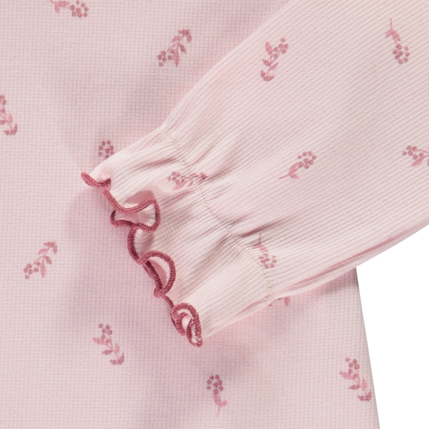 Conjunto de vestido tirantes rosa y camiseta con estampado para bebé niña 