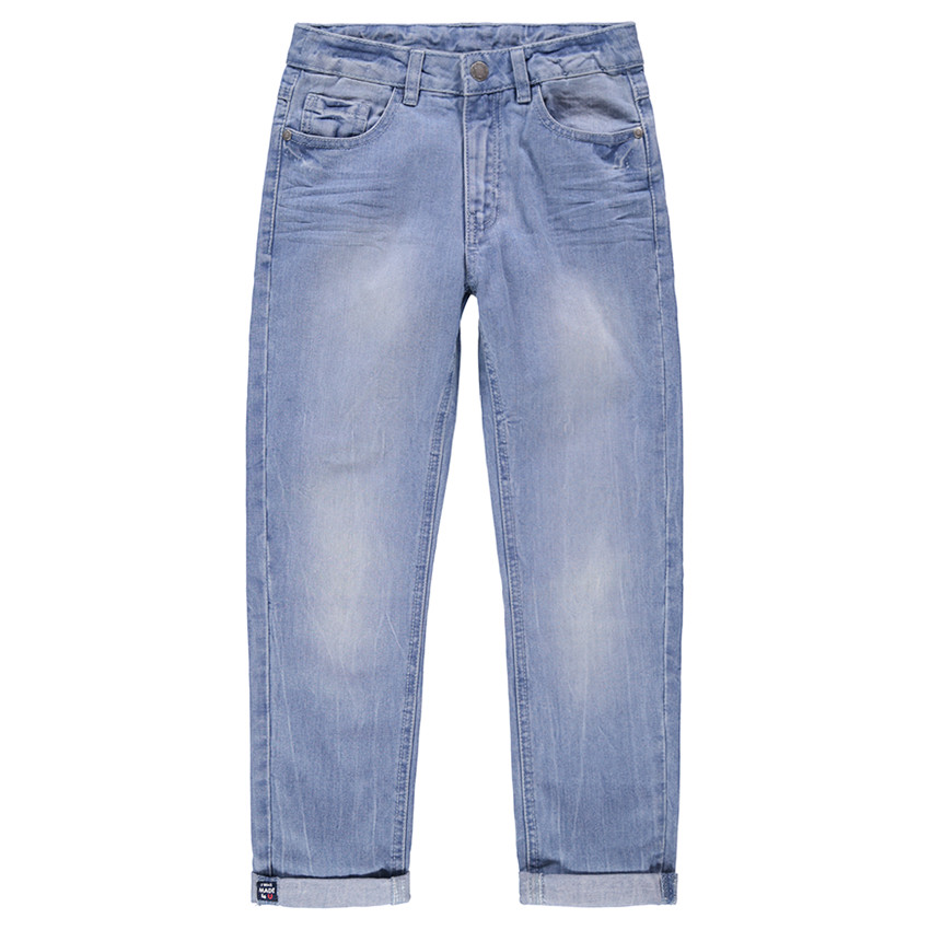 Júnior - Vaqueros de efecto desgastado y arrugado con bolsillos  