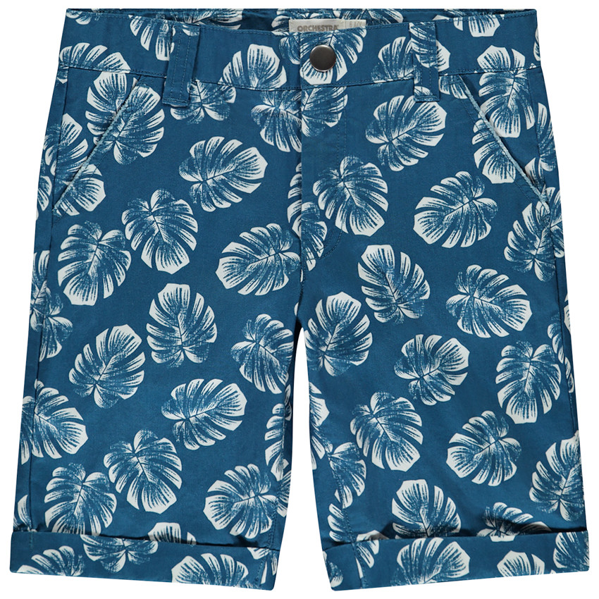 Bermuda estampada hojas de Monstera para niño 