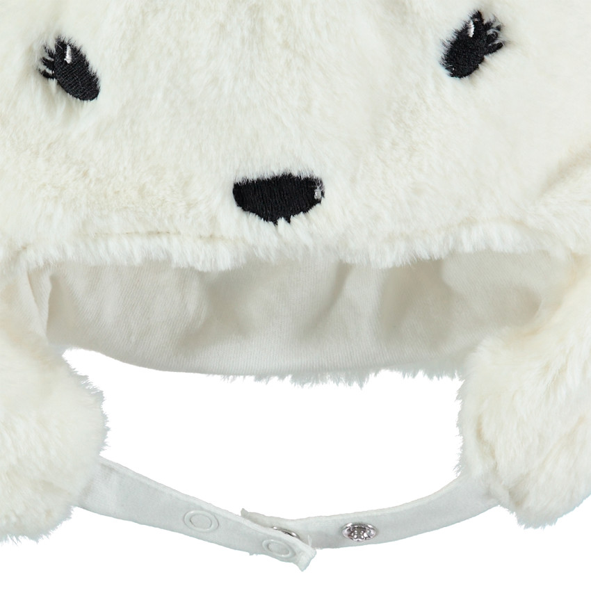 Capucha de sherpa con forro de jersey y orejas en relieve 