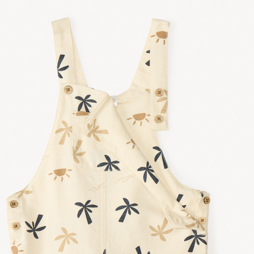 Pantalón corto de tela con estampado de palmeras para bebé niño 