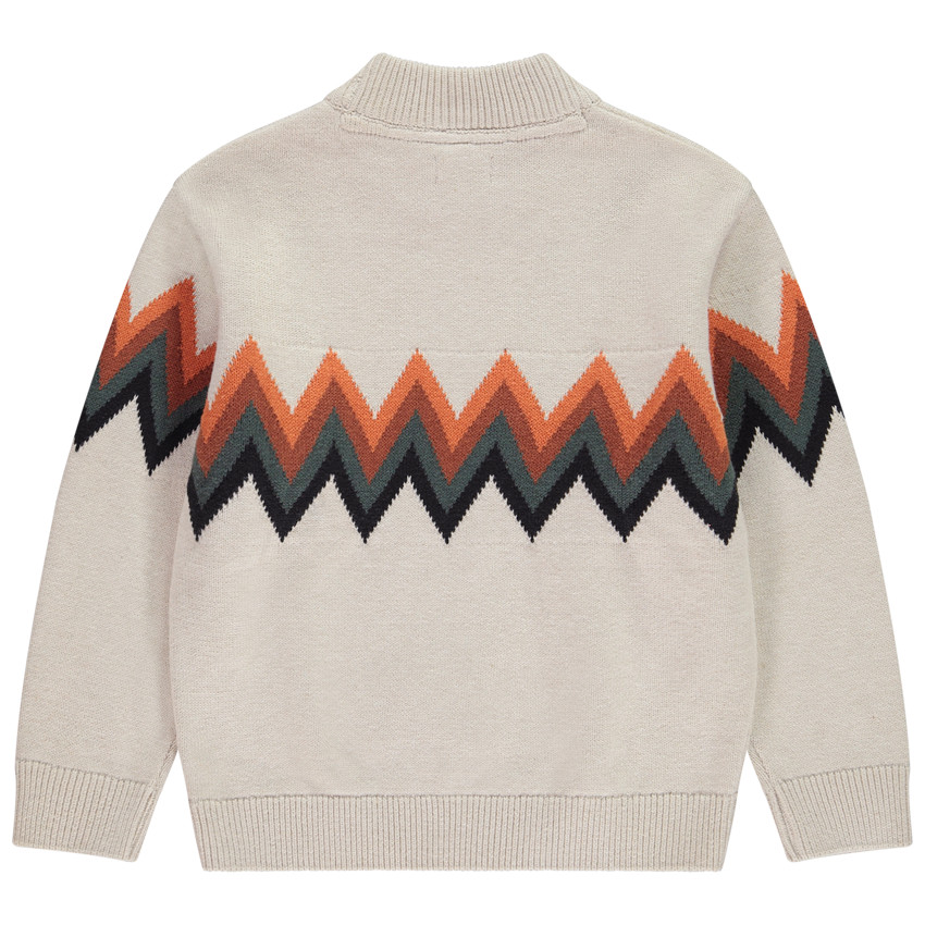 Suéter de cuello alto y motivo en jacquard para niño 