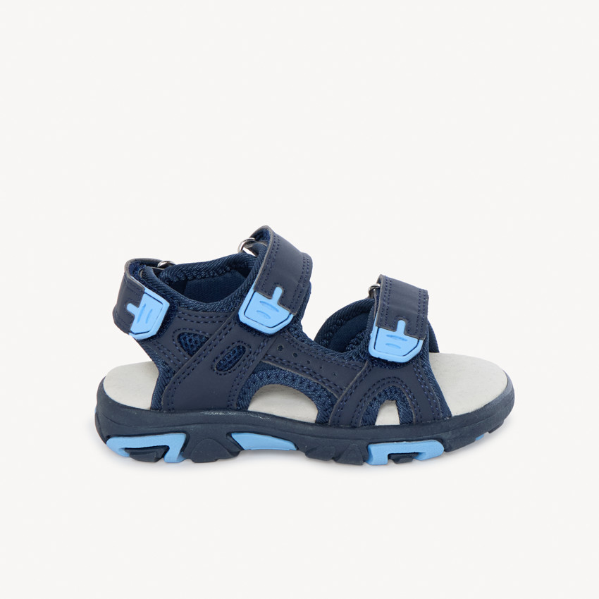 Sandalias de velcro azul para niño 