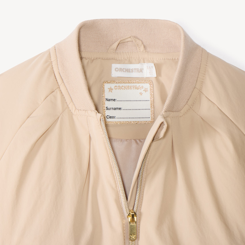 Chaqueta de niña estilo bomber de lona 