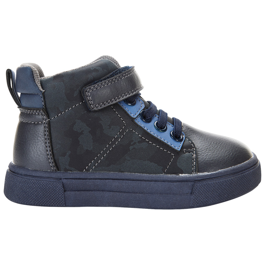 Botines de efecto cuero con estampado de camuflaje para bebé niño 