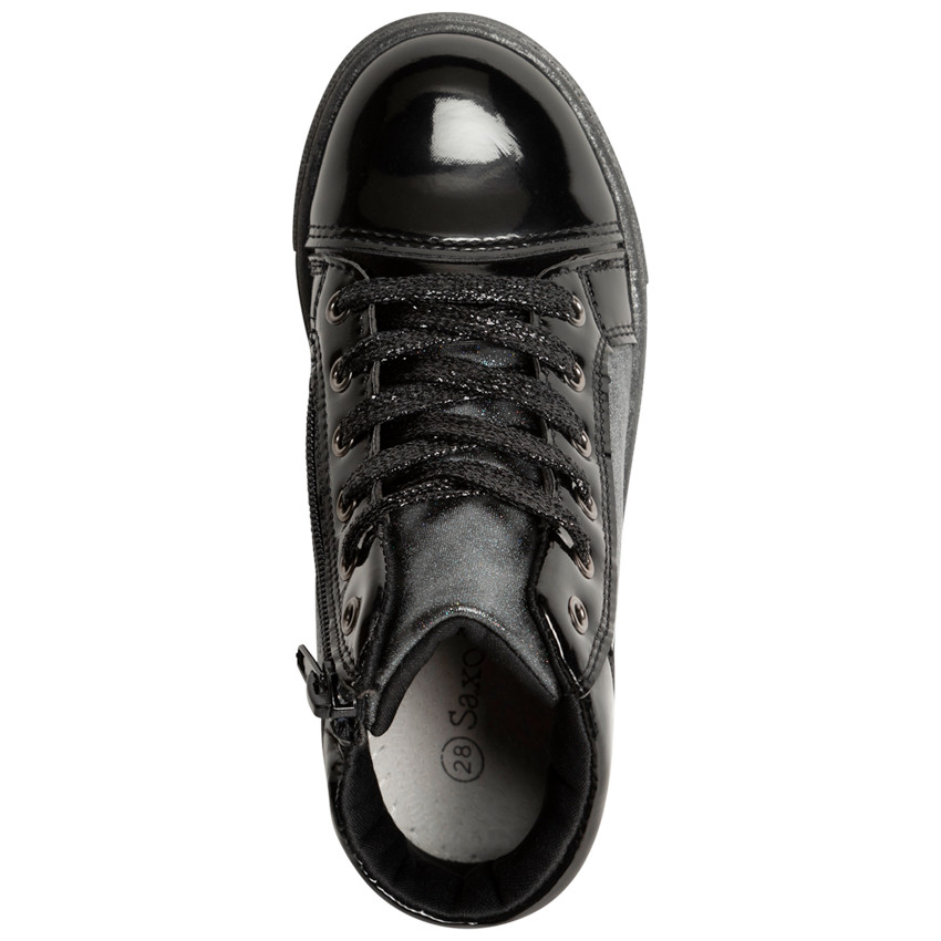 Botines plateados y charol para niña 