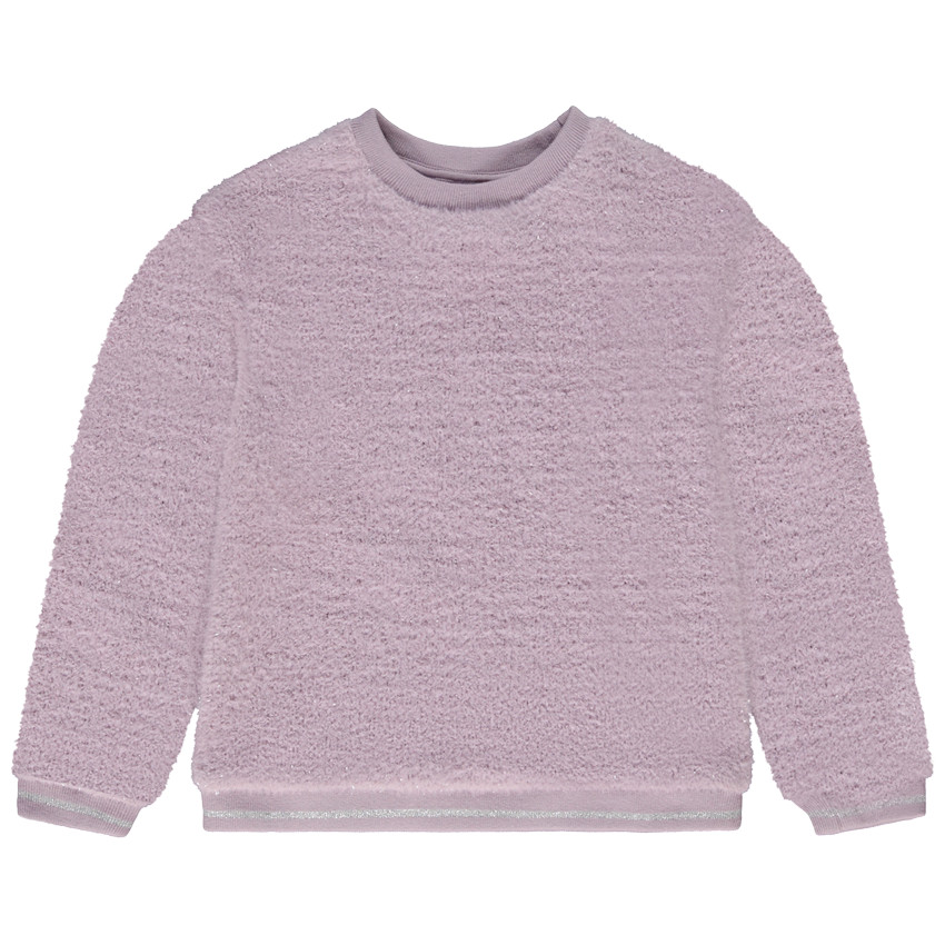 Sudadera de punto efecto piel de pelo para niña  Additional Sudadera de punto efecto piel de pelo para niña