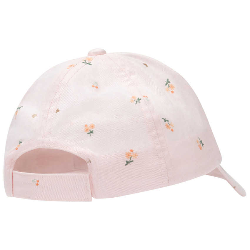 Gorra estampada de flores/corazones para niña bebé 