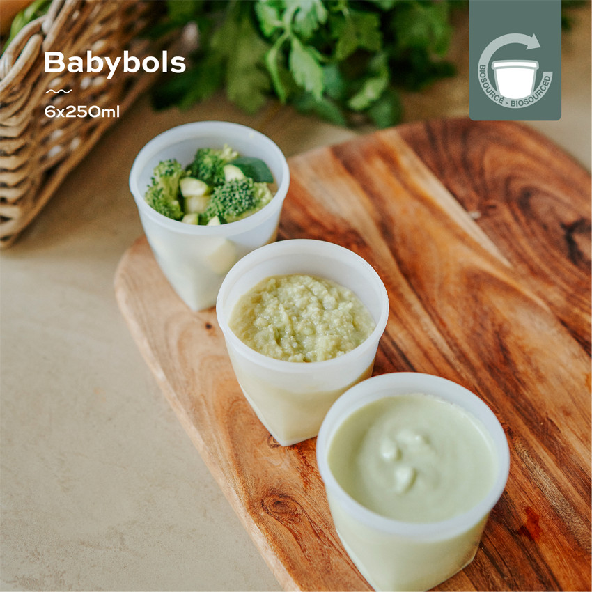 Lot de 6 pots de conservation Babybols Biosources - 6 x 250 ml 