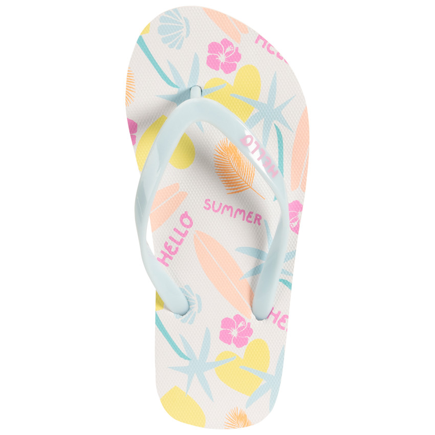 Chanclas estampado verano y tira estampada para niña con correa según la edad 