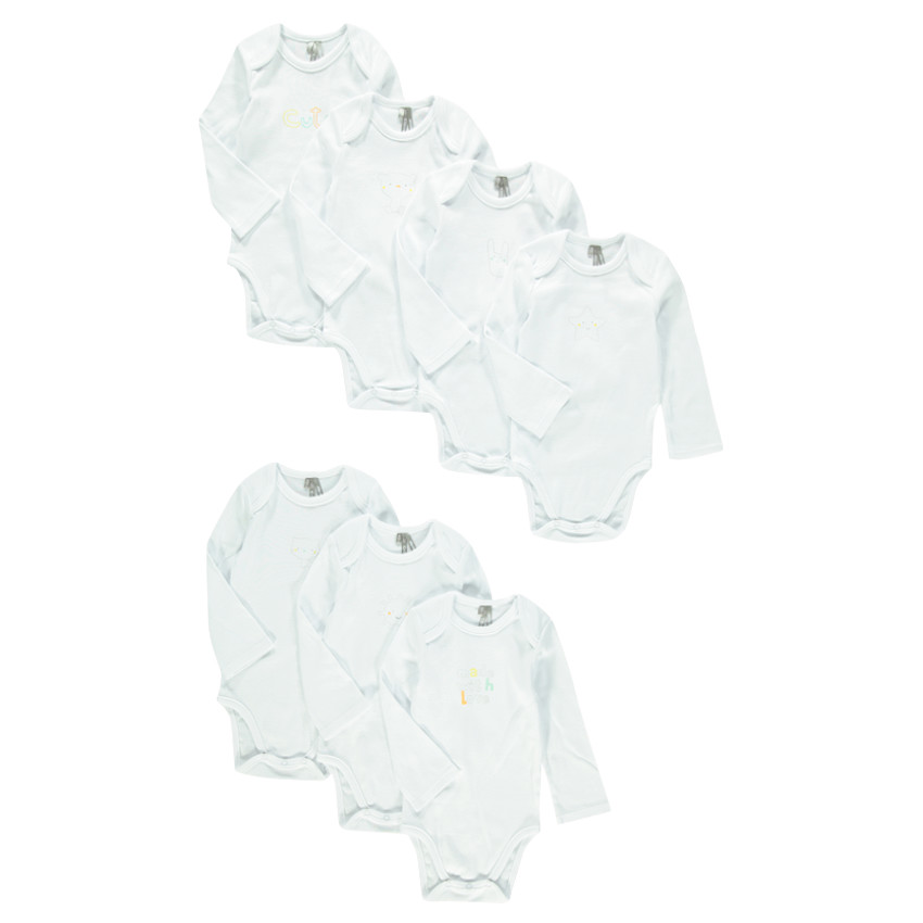 Lote de 7 bodies con fantasía con abertura adaptada a la edad 