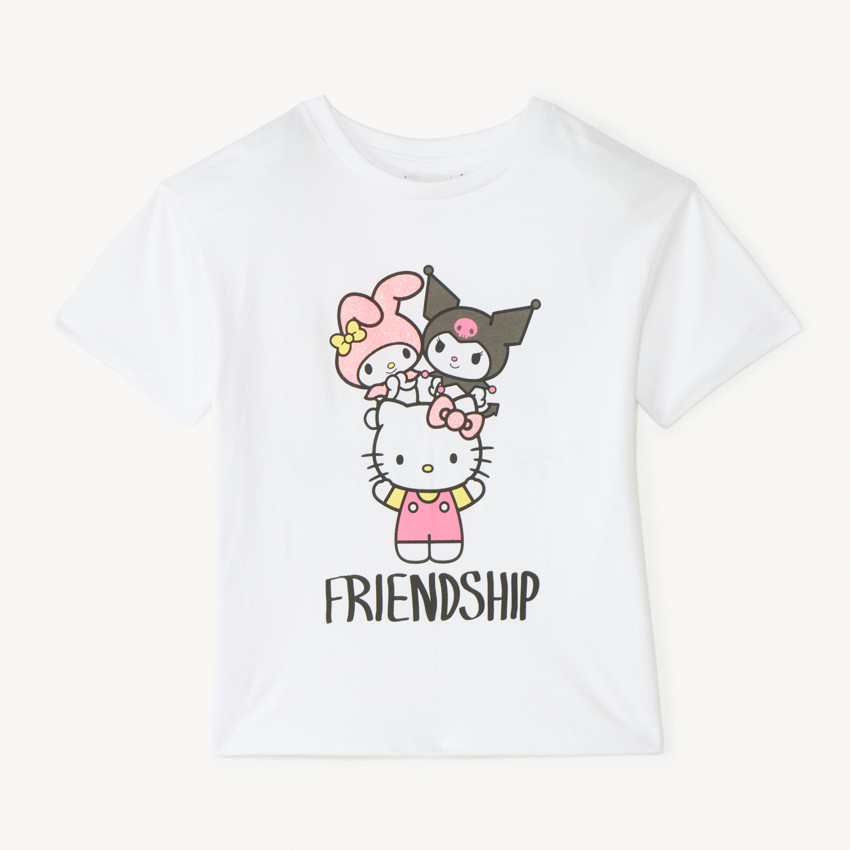 Camiseta de manga corta Hello Kitty para niña 