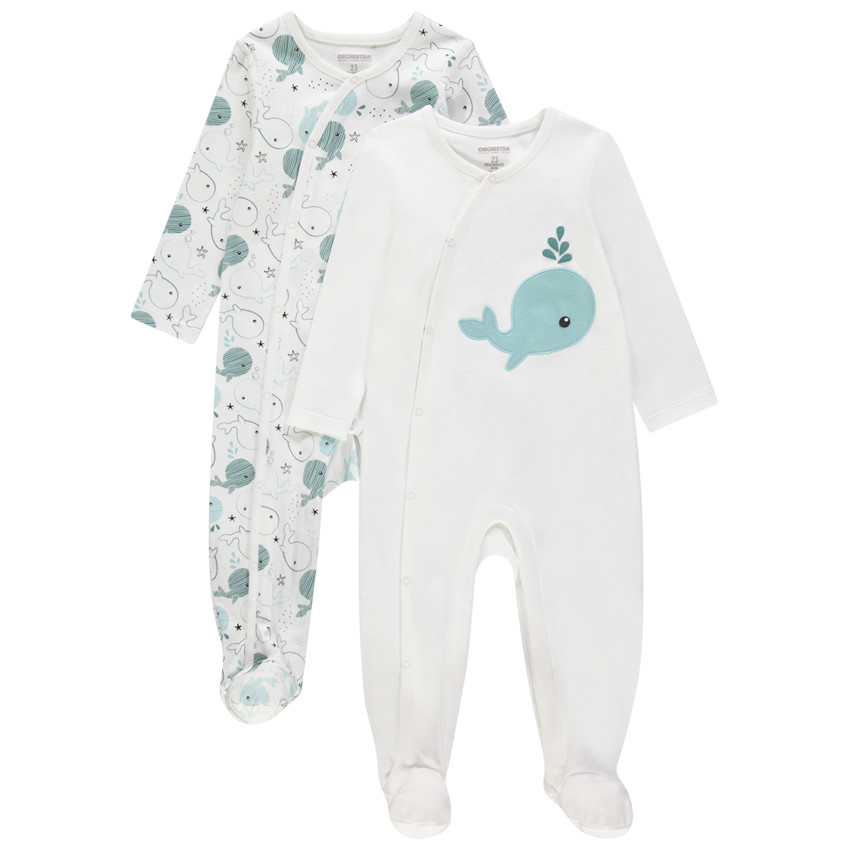 Pack 2 peleles motivo ballena 