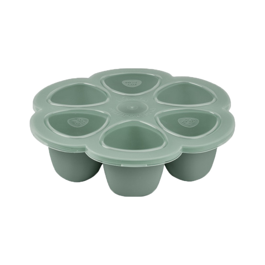 Molde multiporciones de silicona 6x90 ml verde salvia 