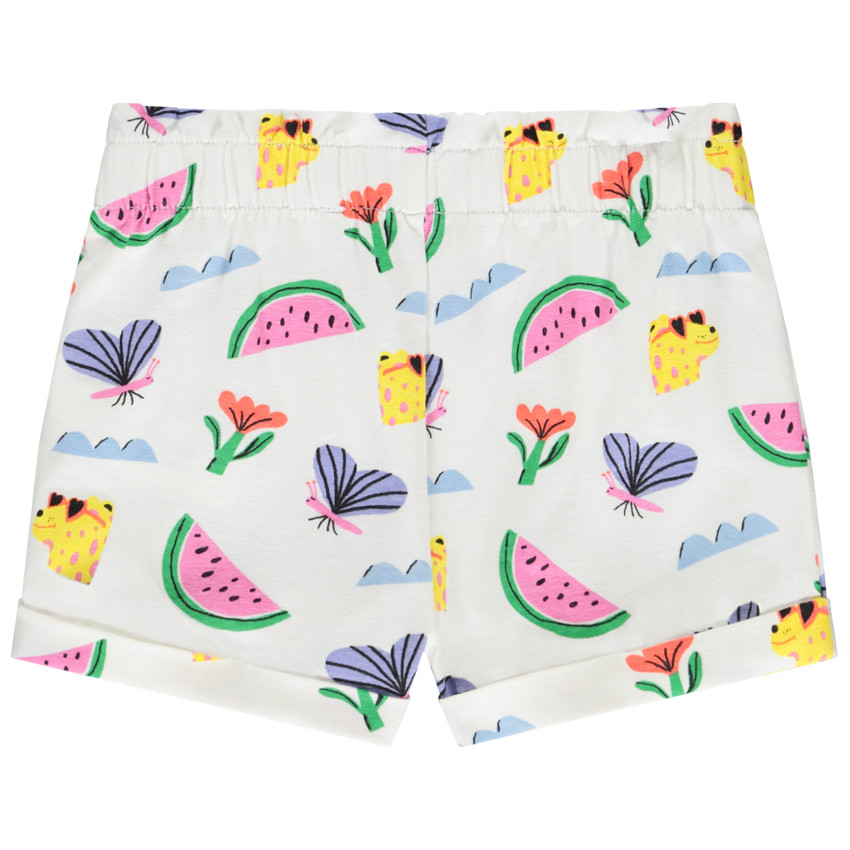 Short de punto estampado fantasía para bebé niña 