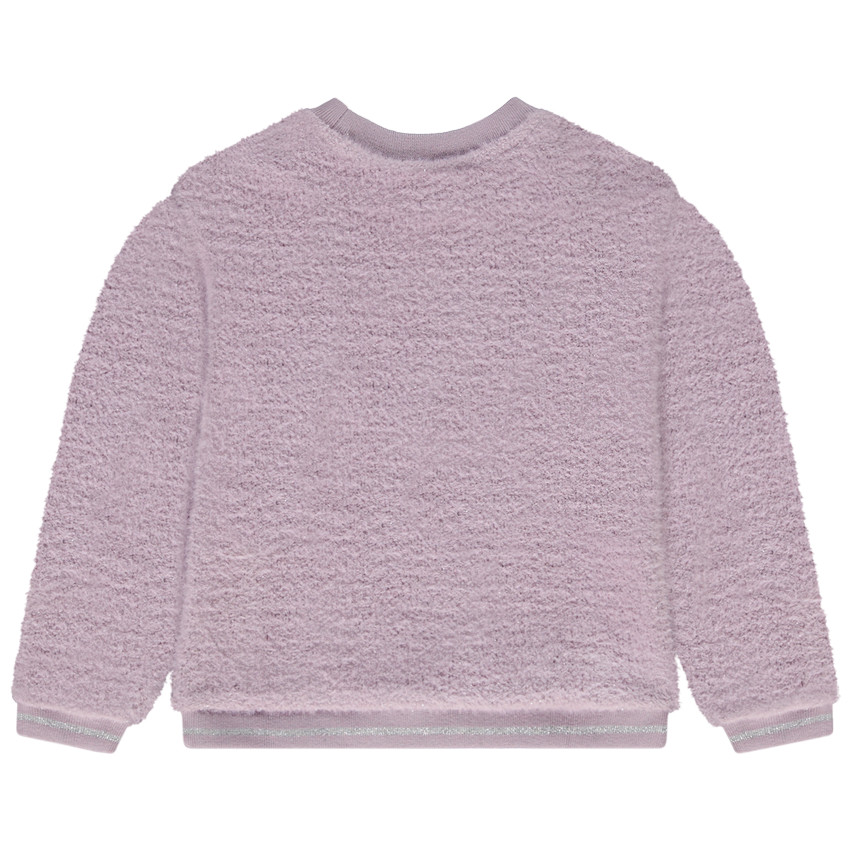 Sudadera de punto efecto piel de pelo para niña  Additional Sudadera de punto efecto piel de pelo para niña