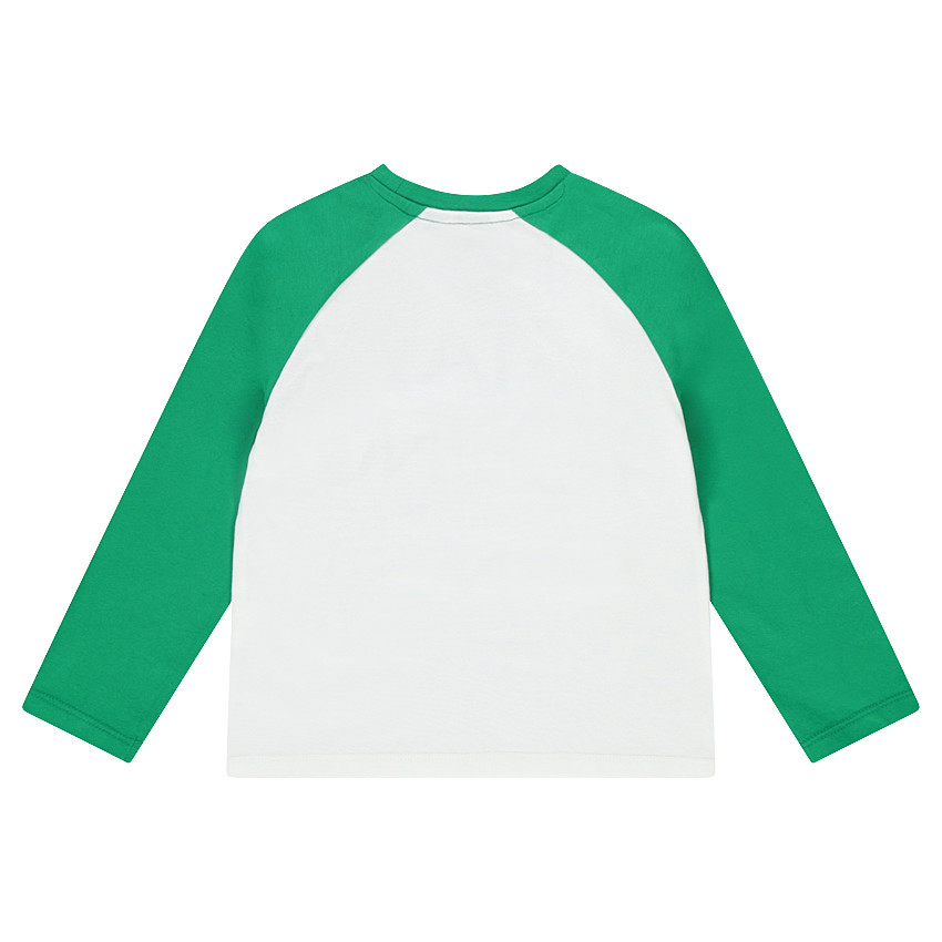 Camiseta de manga larga bicolor con estampado de fieltro ©Smiley 