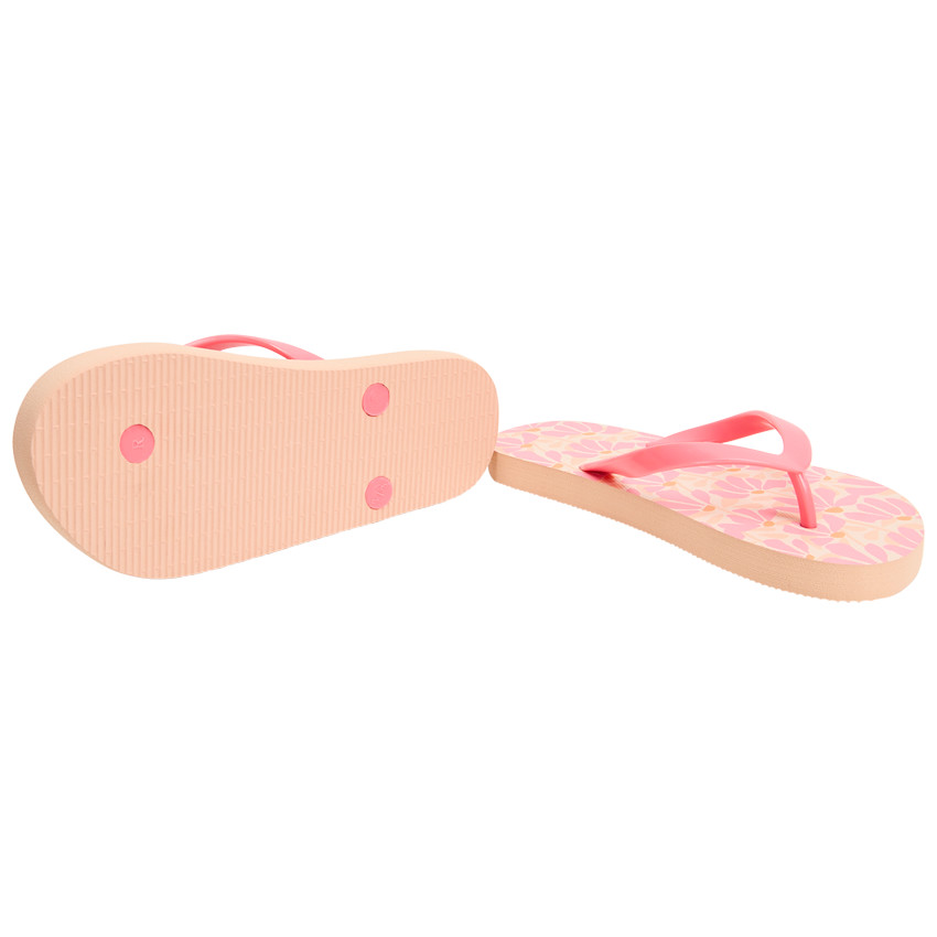 Tongs impresas de pétalos para niña con tira según la talla 