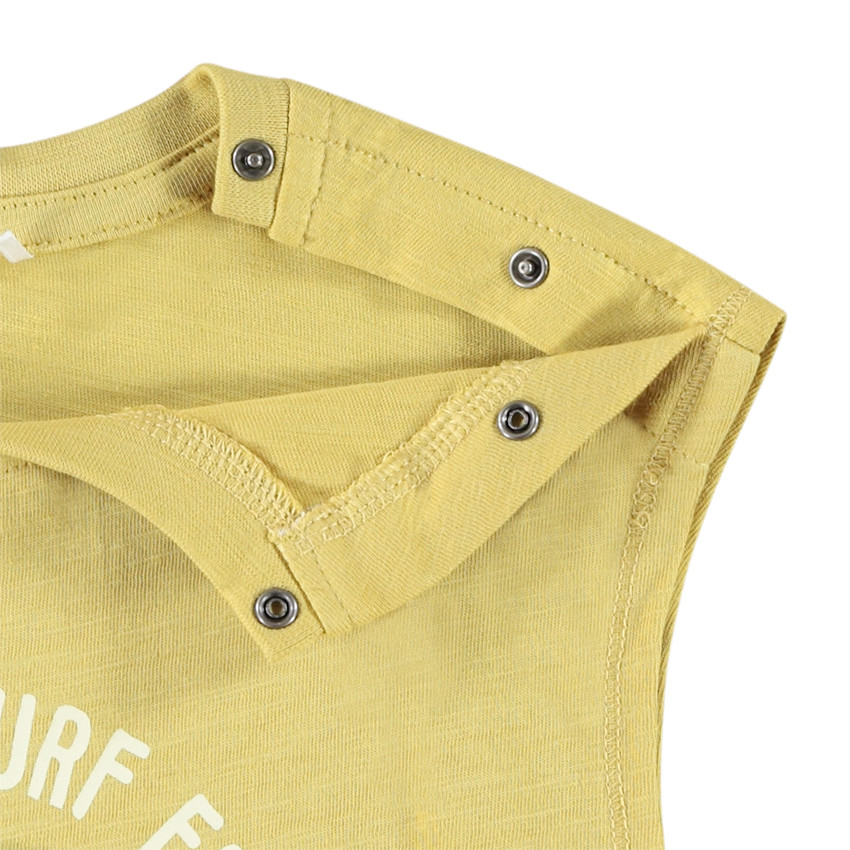 Ensemble débardeur slub + short rayé en molleton pour bébé garçon 