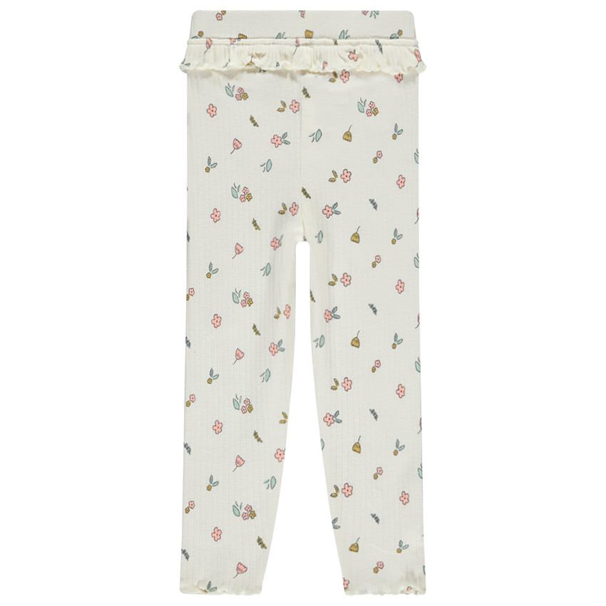 Caleón largo con volantes y estampado fantasía para niña 