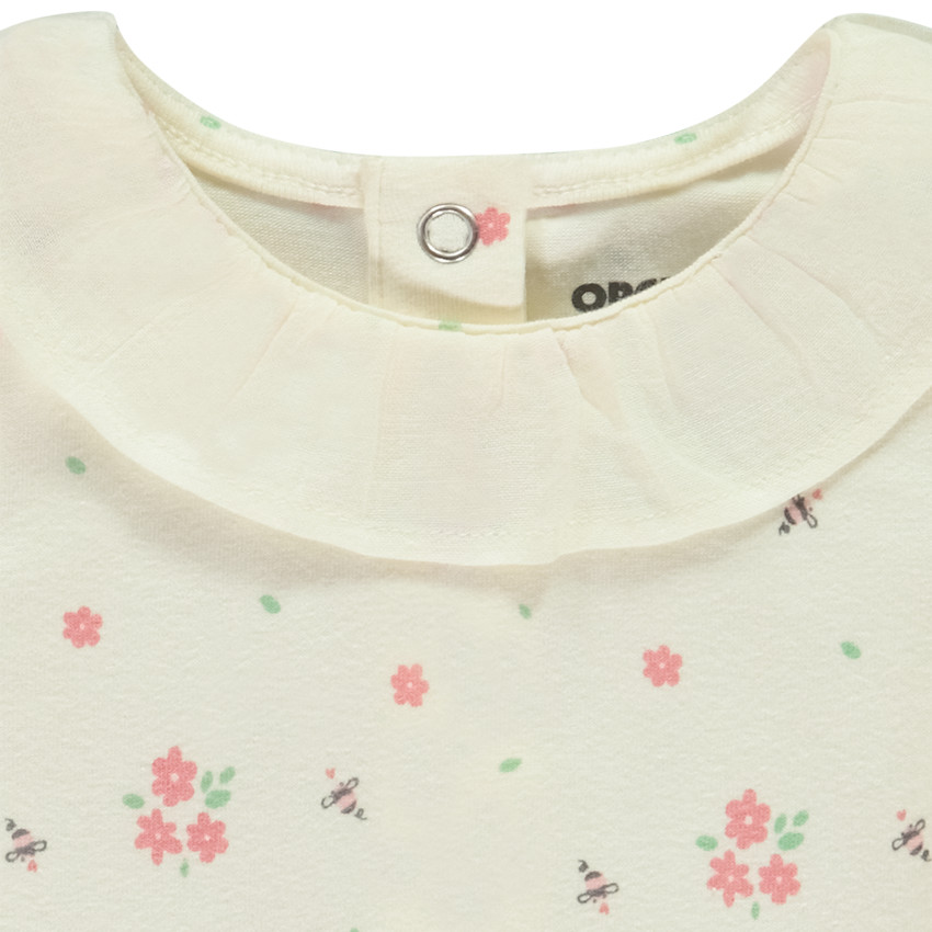 Conjunto 4 piezas diadema + chaleco acolchado con body y pantalón para bebé niña 