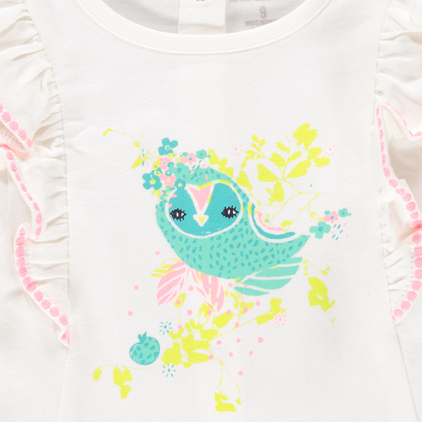 Conjunto con túnica de manga larga estampada y leggings rosas claros 