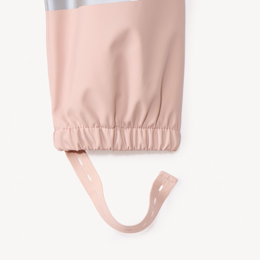 Pantalón de lluvia de goma con bandas iridiscentes para niña 