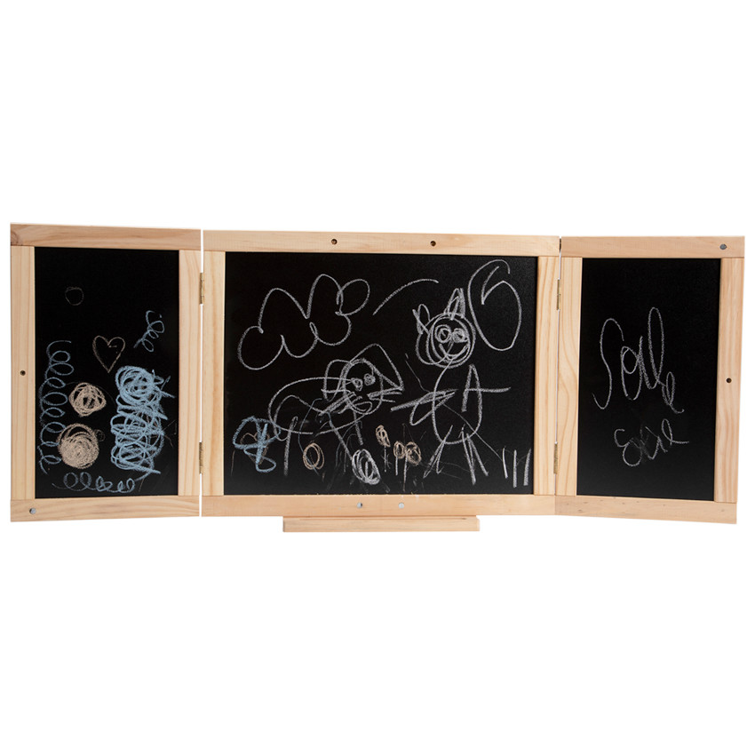 Pizarra de pared de 2 paneles - Blanco y negro 