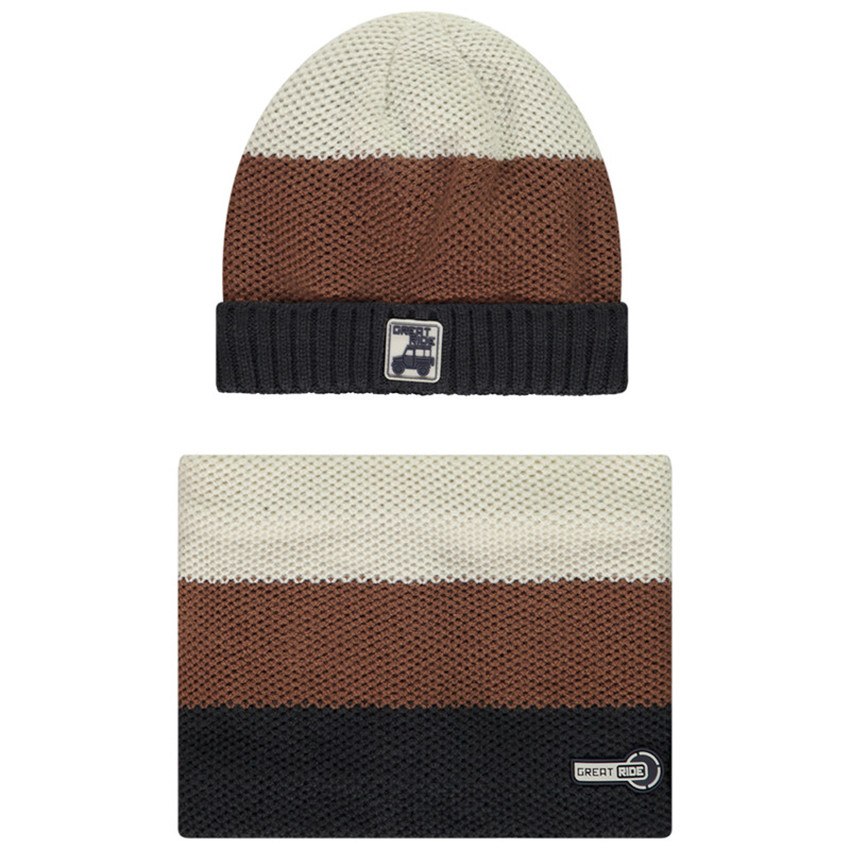 Conjunto de gorro y snood de sherpa para niño 