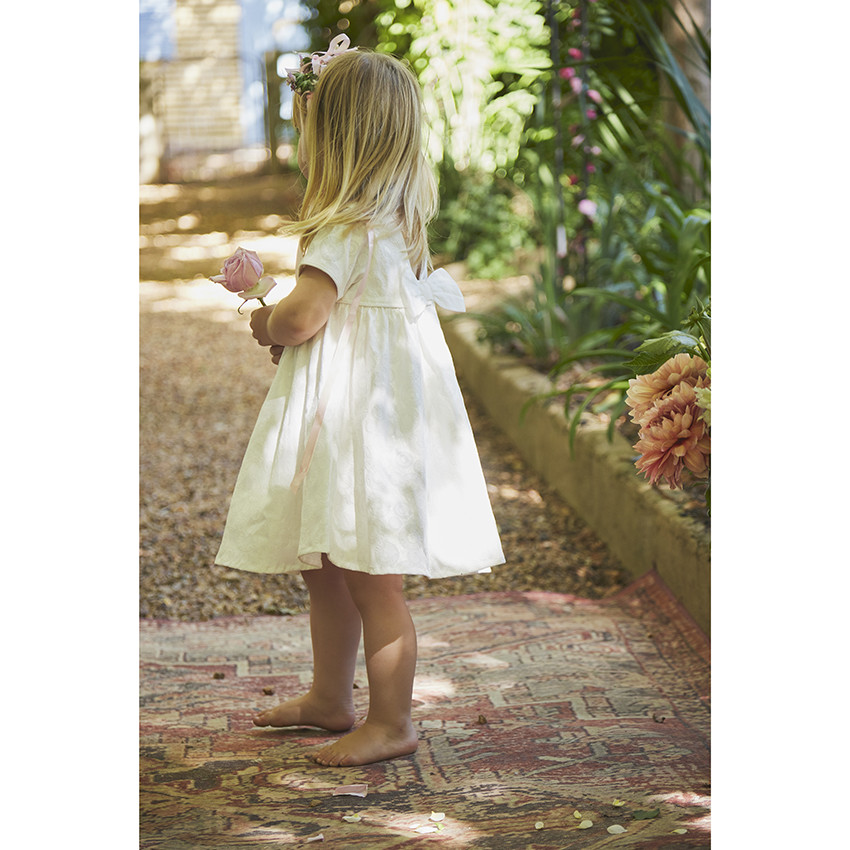 Vestido ceremonia manga corta 