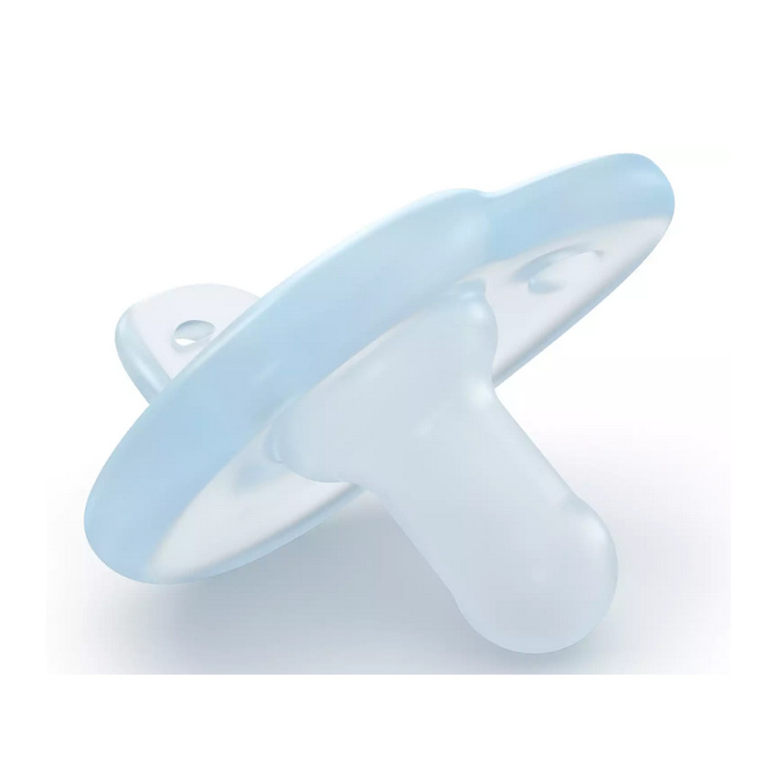 Chupete 100% Silicona Soothie +0m - Azul - 2 piezas 