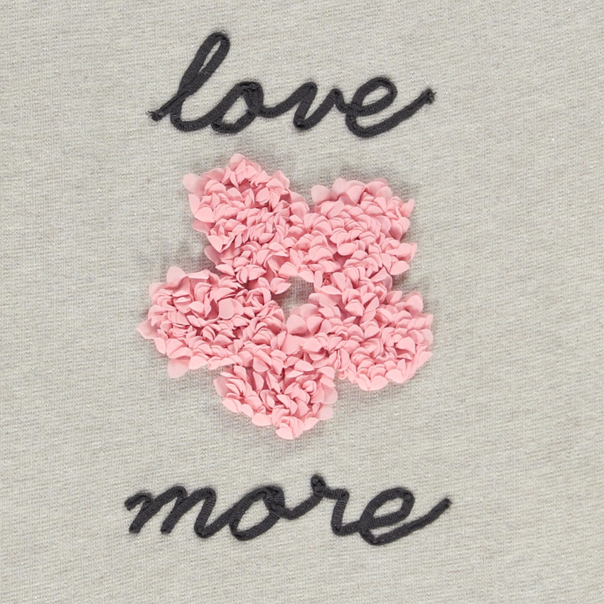 Conjunto sudadera con estampado de flores + leggings para niña 