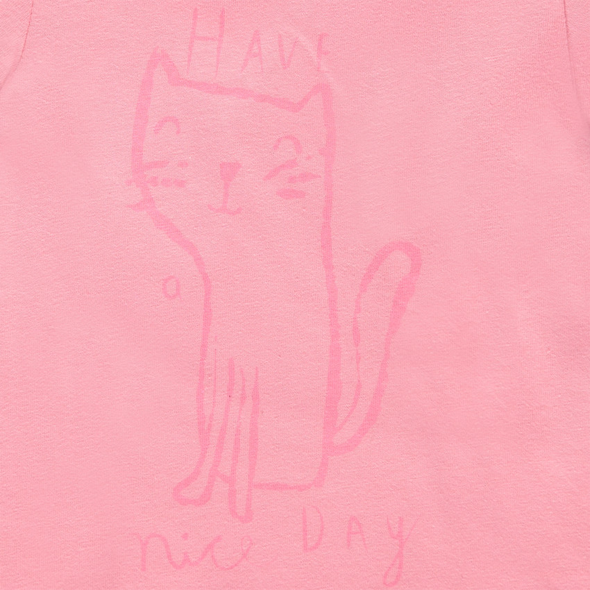 Camiseta de manga larga con estampado de gato de fantasía 