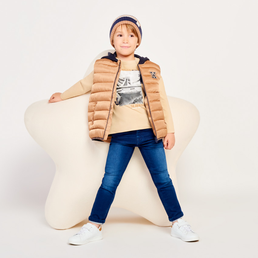 Jean effet denim à poches contrastantes pour garçon  